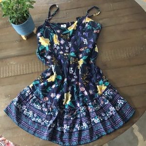 Floral blue dress